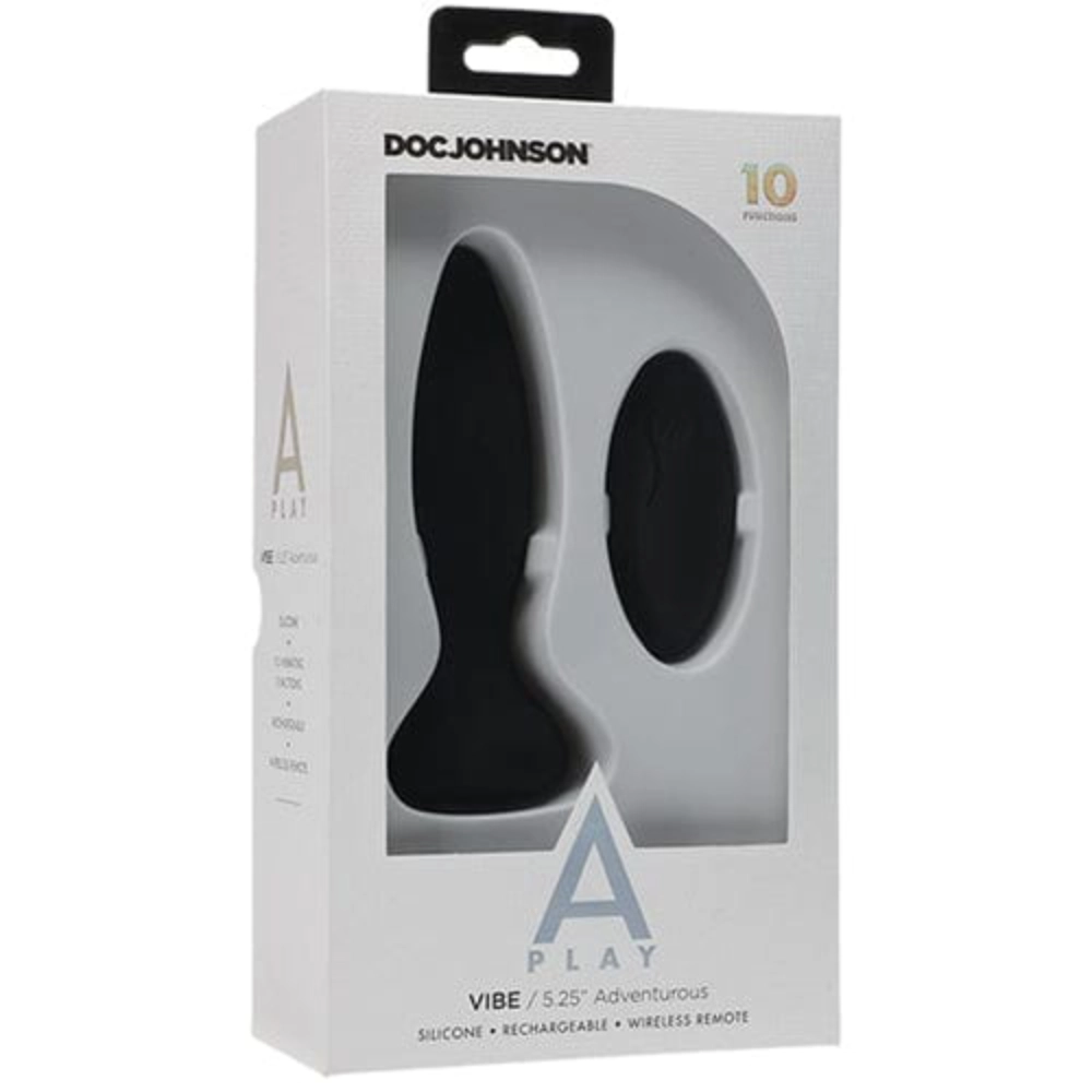 A-Play Analplugs Default A-Play Analplug Vibe Adventurous vibrierender Analplug - Schwarz diskret bestellen bei marielove