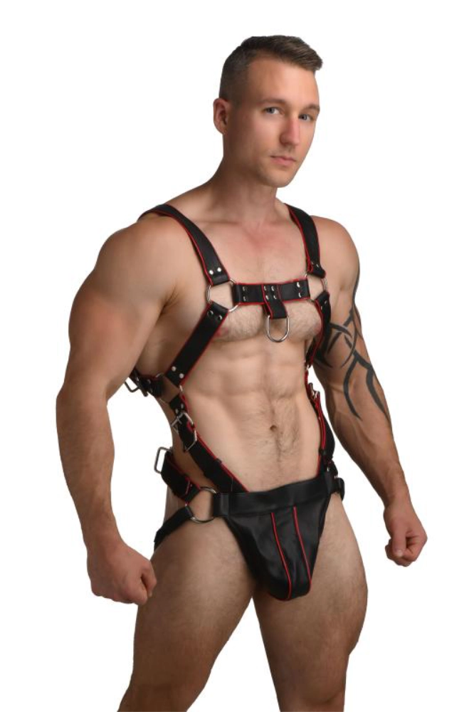 Heathen Harness S/M - Schwarz/Rot