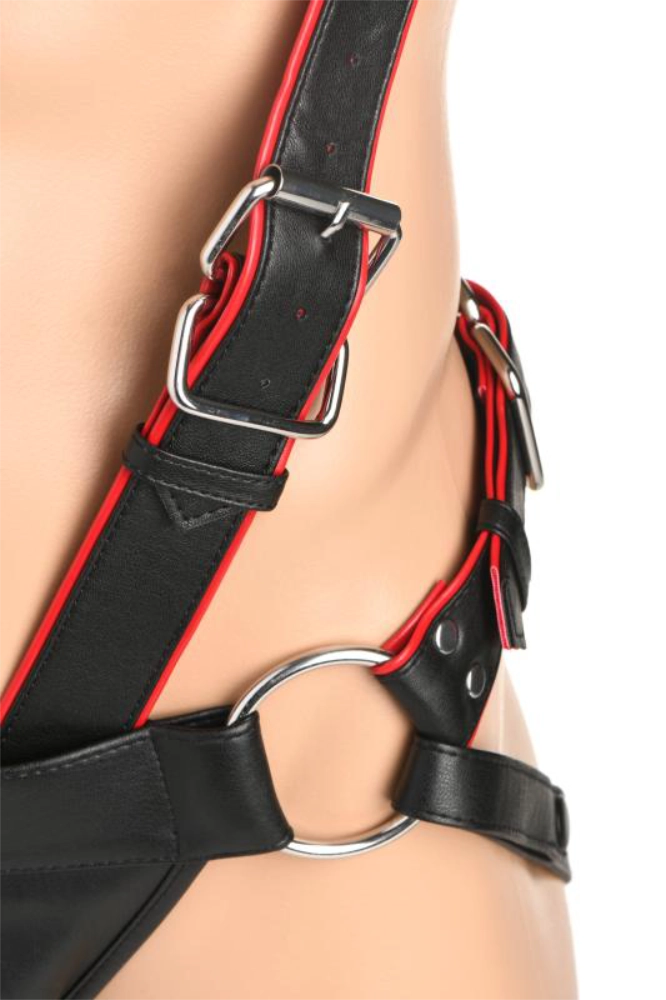 Heathen Harness S/M - Schwarz/Rot