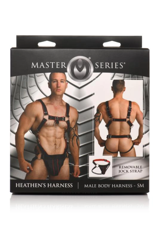 Heathen Harness S/M - Schwarz/Rot