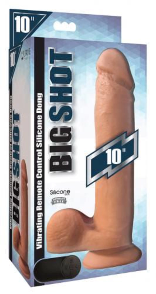 Big Shot XXL Dildos Default Big Shot Riesendildo XL Realistischer, vibrierender Dildo mit Saugnapf - Hautfarben diskret bestellen bei marielove