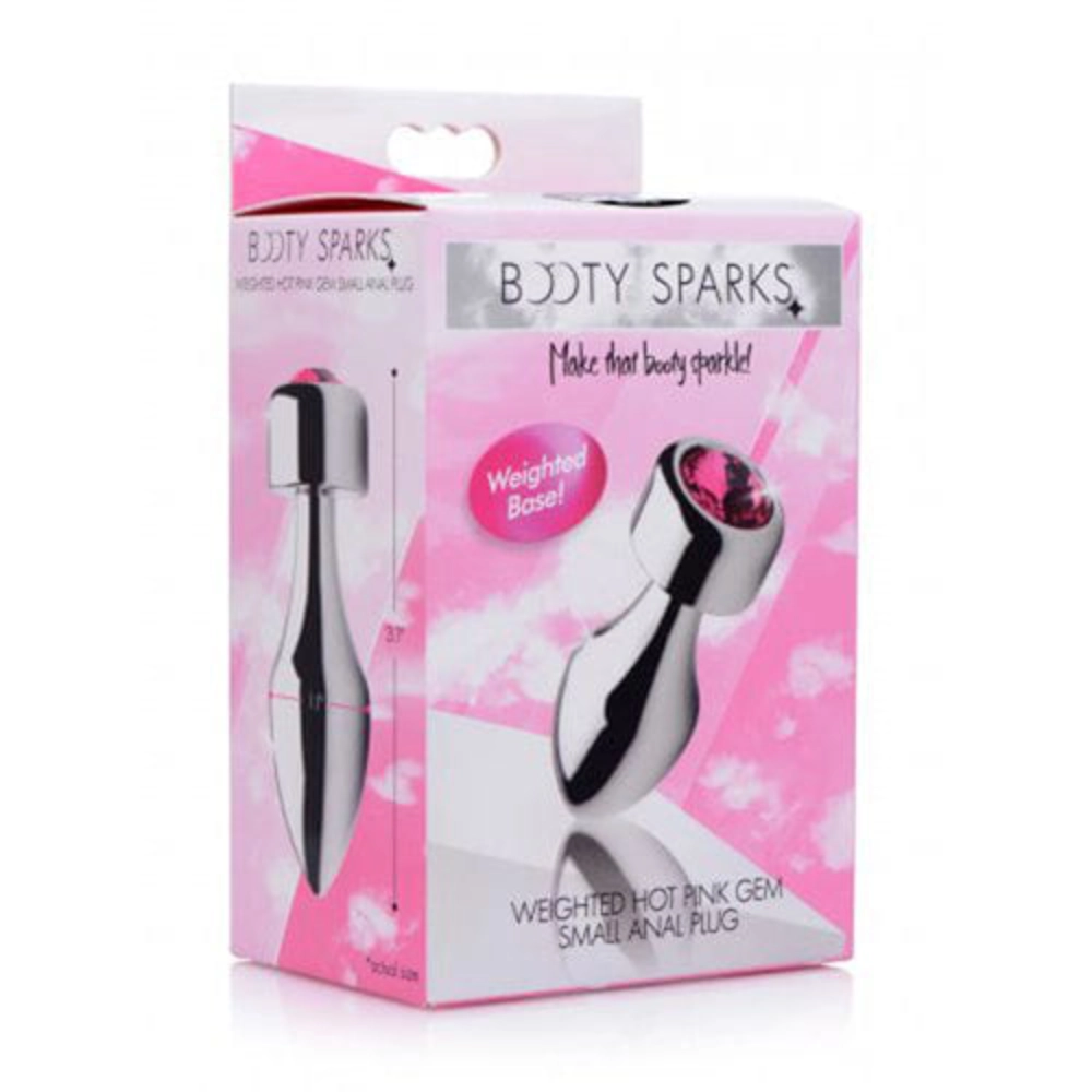 Booty Sparks Analplugs Booty Sparks Analplug Aluminium Butt Plug mit rosa Kristall - Klein diskret bestellen bei marielove