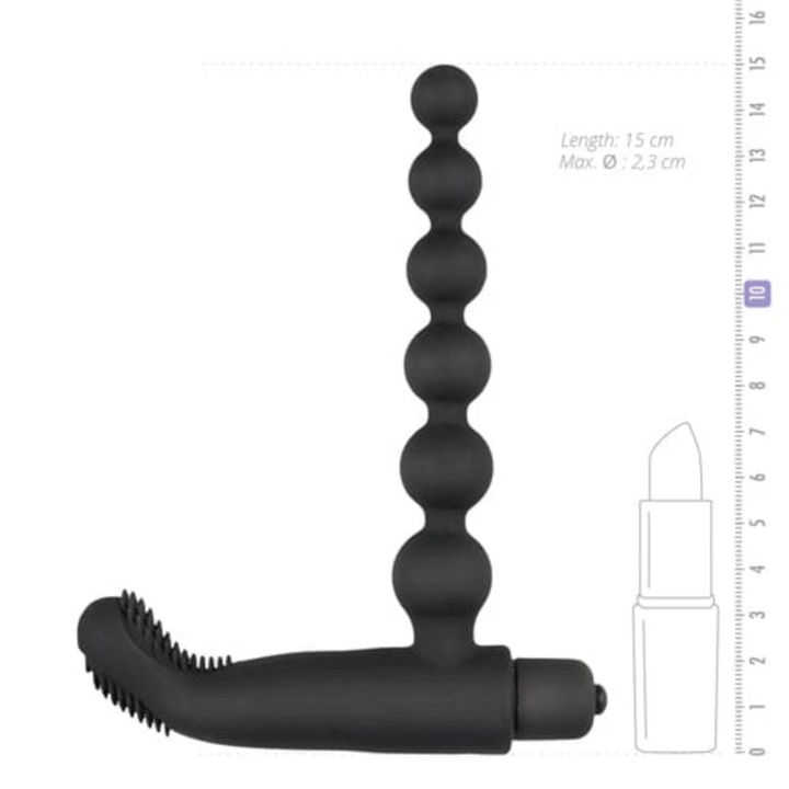 Easytoys Analplugs Default Easytoys Analplug Beaded Buddy Vibrator - schwarz diskret bestellen bei marielove