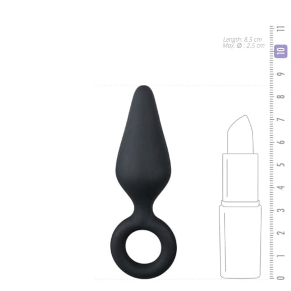 Easytoys Analplugs Default Easytoys Analplug Schwarze Buttplugs mit Zugring - Klein diskret bestellen bei marielove