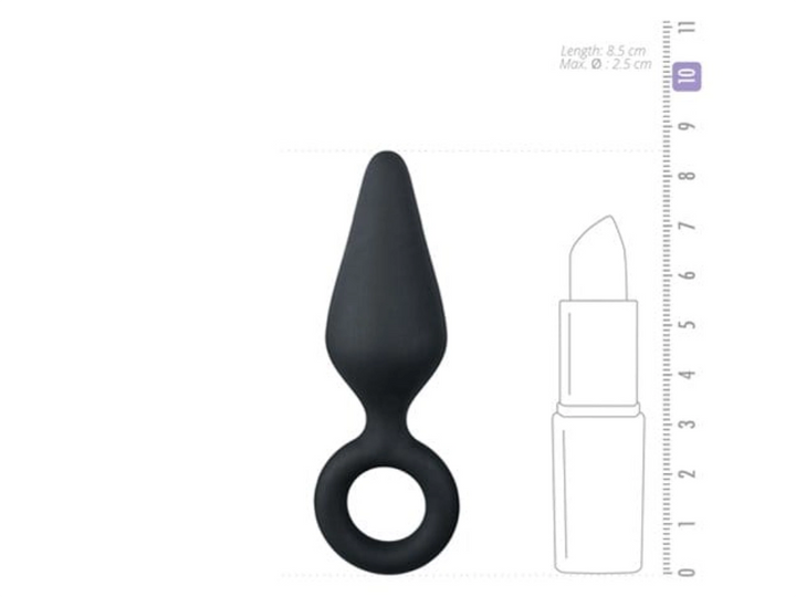 Easytoys Analplugs Default Easytoys Analplug Schwarze Buttplugs mit Zugring - Klein diskret bestellen bei marielove