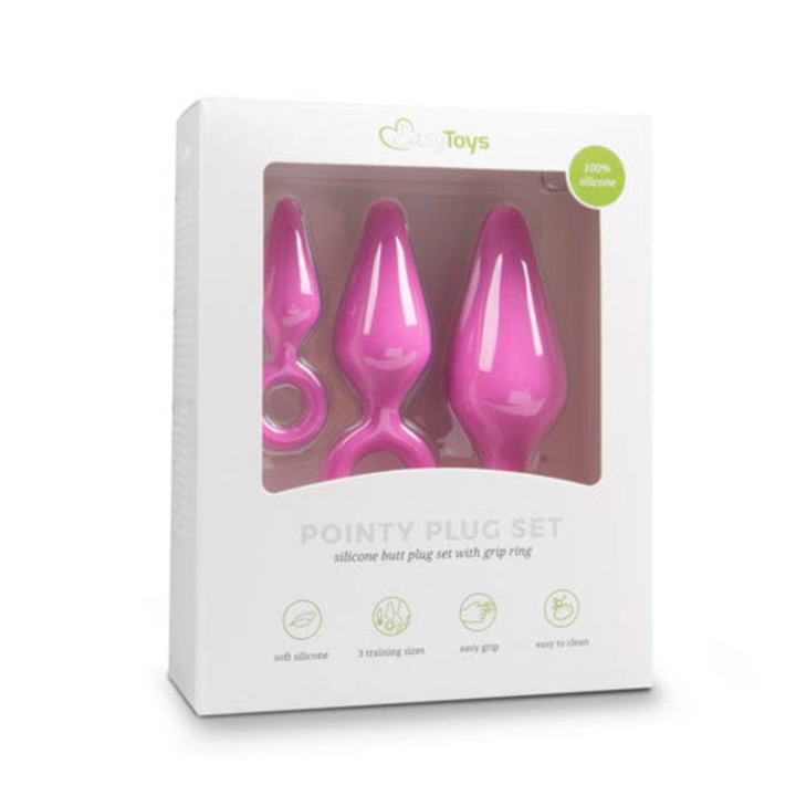 Easytoys Analplugs Default Satz rosa Analplugs mit Zugring diskret bestellen bei marielove