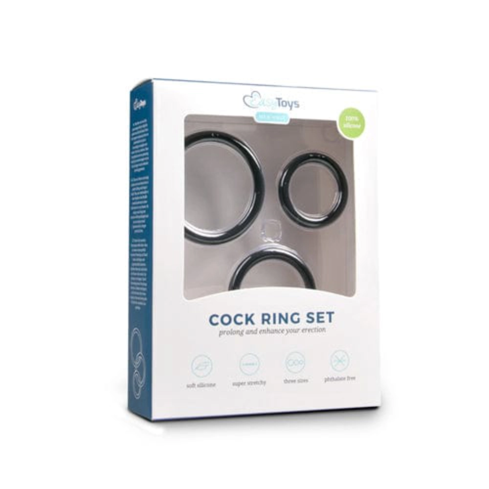 Easytoys Penisring Default Easytoys Penisring Cockring-Set mit drei verschiedenen Ringgrößen - Schwarz diskret bestellen bei marielove