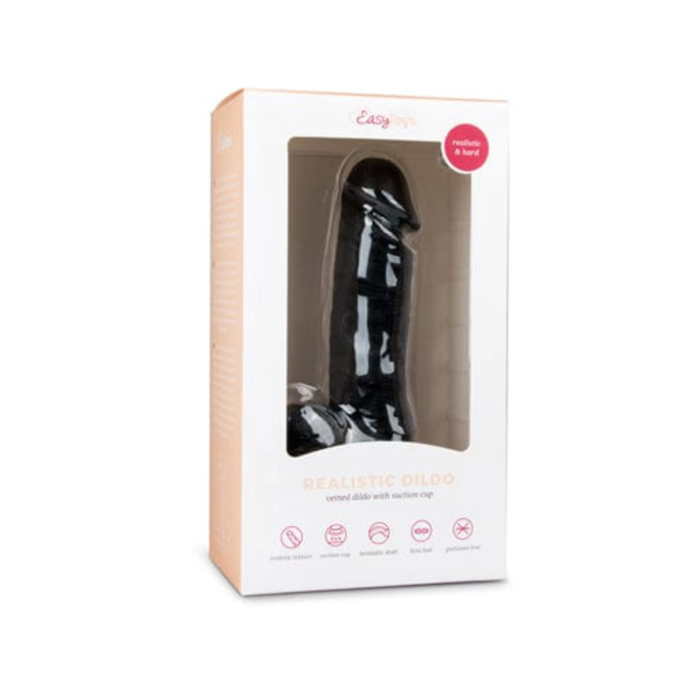 Easytoys Saugnapf Dildo Easytoys Saugnapfdildo Realistischer schwarzer Dildo - 17,5 cm diskret bestellen bei marielove