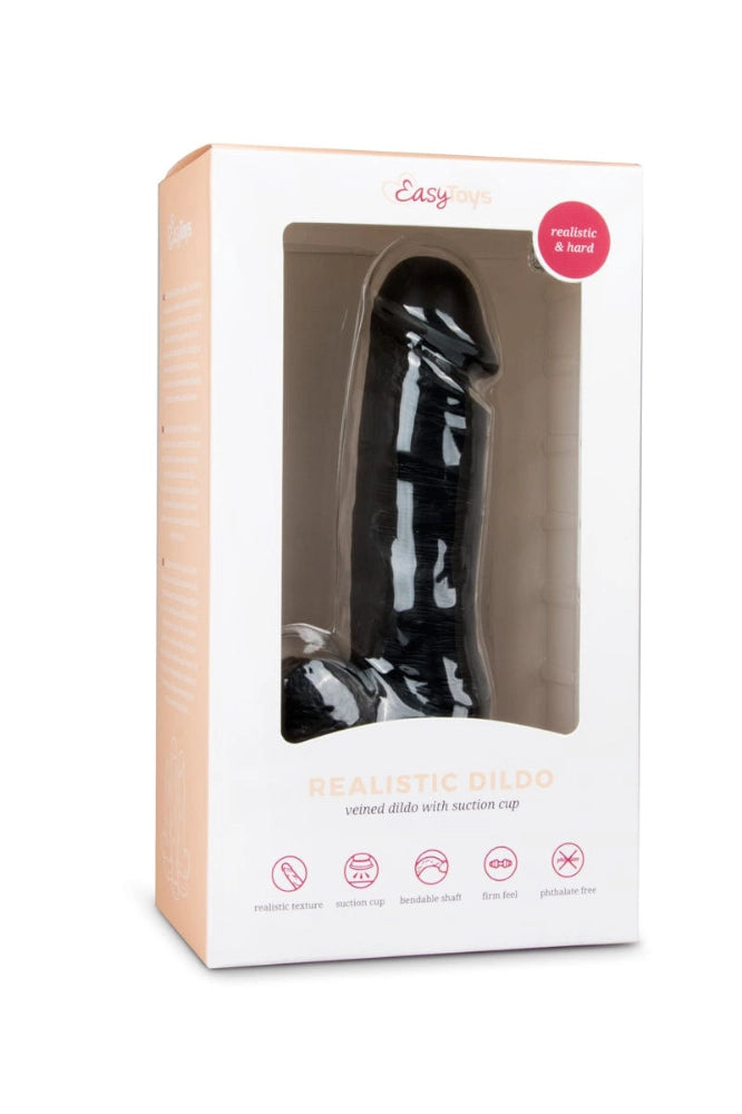 Easytoys Saugnapf Dildo Easytoys Saugnapfdildo Realistischer schwarzer Dildo - 17,5 cm diskret bestellen bei marielove