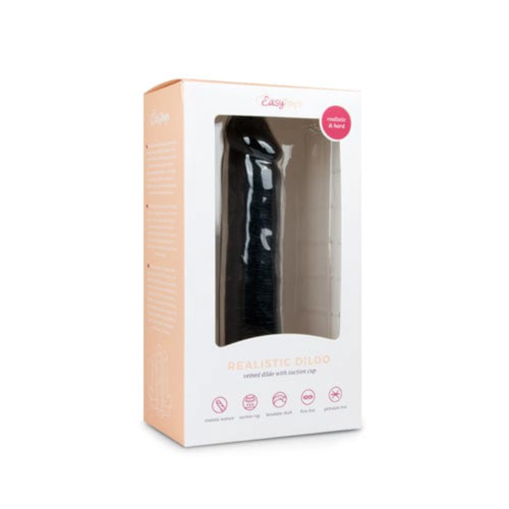 Easytoys Saugnapf Dildo Easytoys Saugnapfdildo Realistischer schwarzer Dildo - 20,5 cm diskret bestellen bei marielove