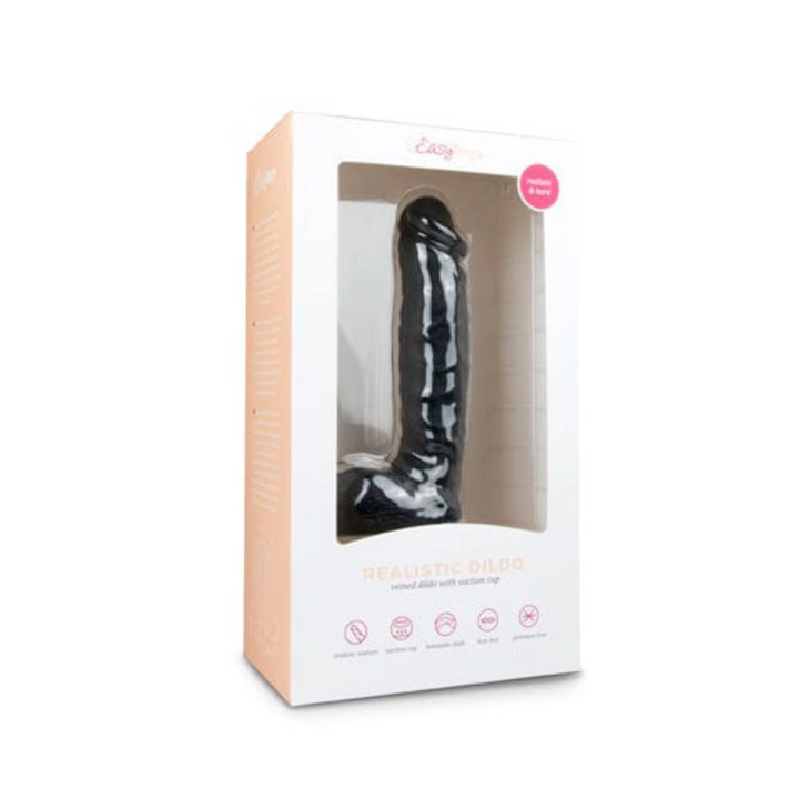 Easytoys Saugnapf Dildo Easytoys Saugnapfdildo Realistischer schwarzer Dildo - 22,5 cm diskret bestellen bei marielove