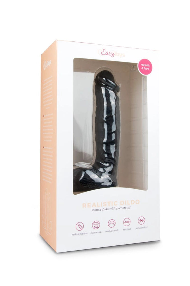 Easytoys Saugnapf Dildo Easytoys Saugnapfdildo Realistischer schwarzer Dildo - 22,5 cm diskret bestellen bei marielove