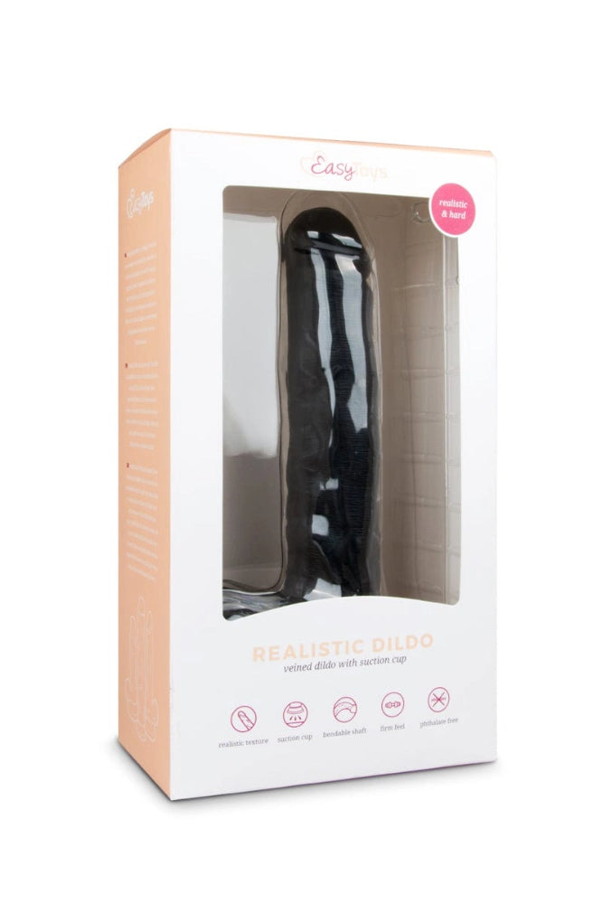 Easytoys Saugnapf Dildo Easytoys Saugnapfdildo Realistischer schwarzer Dildo - 26,5 cm diskret bestellen bei marielove