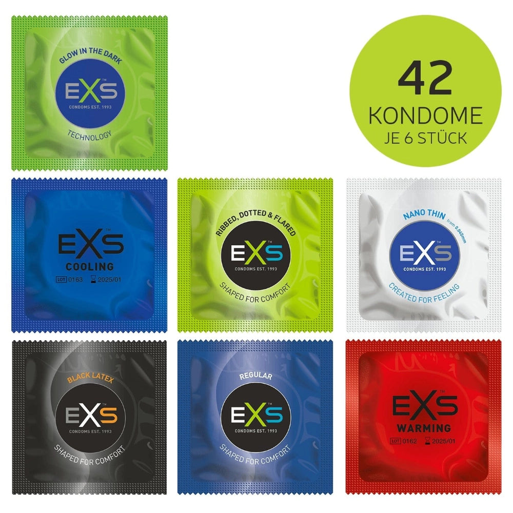 EXS Condoms Kondome EXS Condoms Kondom Auswahl II - 7 Sorten diskret bestellen bei marielove