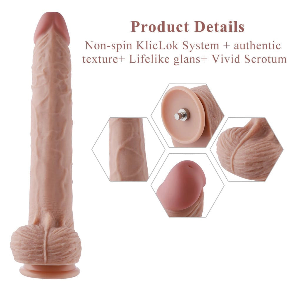 Hi Smith Fickmaschine Hismith 11.8" vibrierender Riesen Silikon-Dildo für Hismith Sexmaschine mit KlicLok System diskret bestellen bei marielove