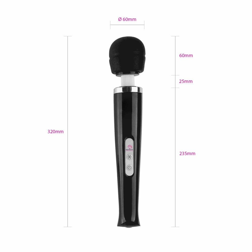 marielove Magic Wand marielove Magic Wand Vibrator Magic Wand Akku Schwarz diskret bestellen bei marielove