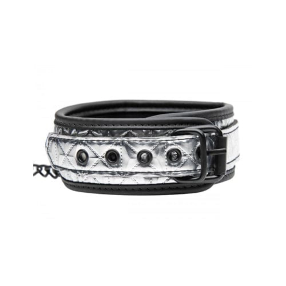 Master Series Halsbänder Default Master Series BDSM Halsband Platinum Bound Halsband mit Gurt diskret bestellen bei marielove