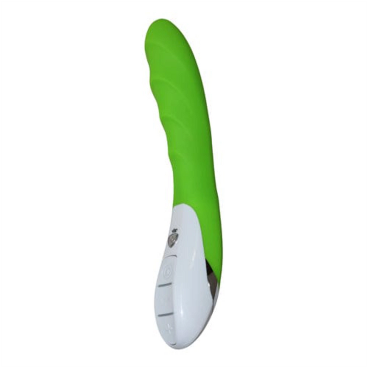 Mystim G-Punkt Vibratoren Mystim G-Punkt Vibrator Mystim – Wellenförmiger Vibrator in Neongrün diskret bestellen bei marielove