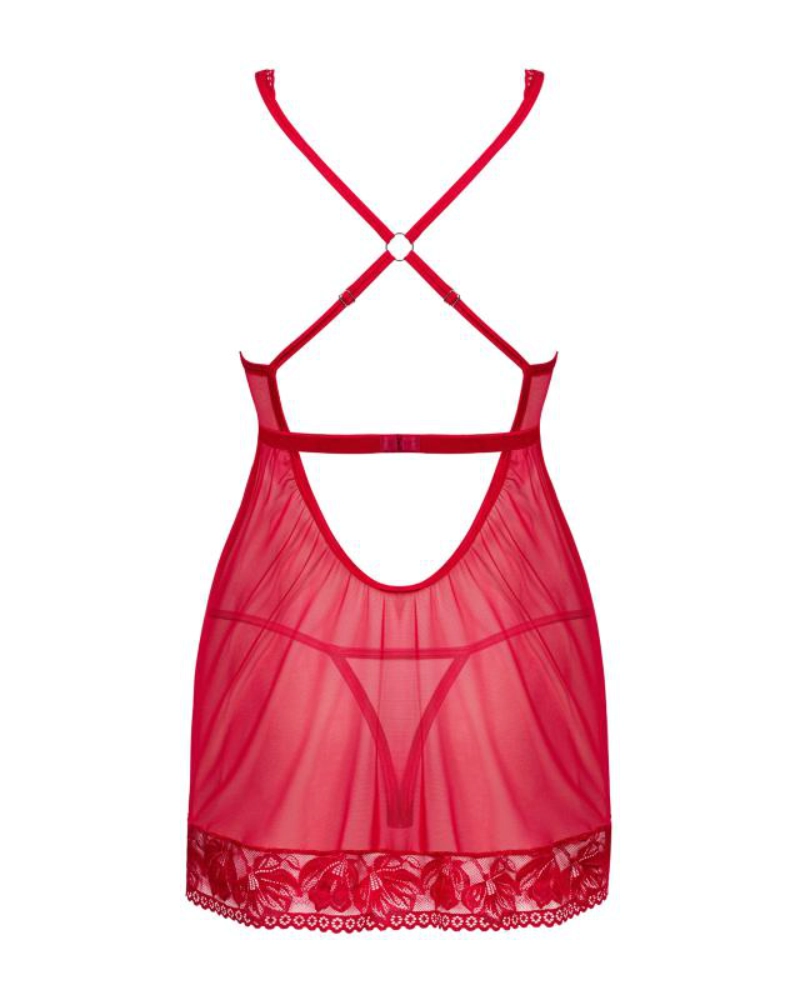 Sexy Babydoll und String - Rot