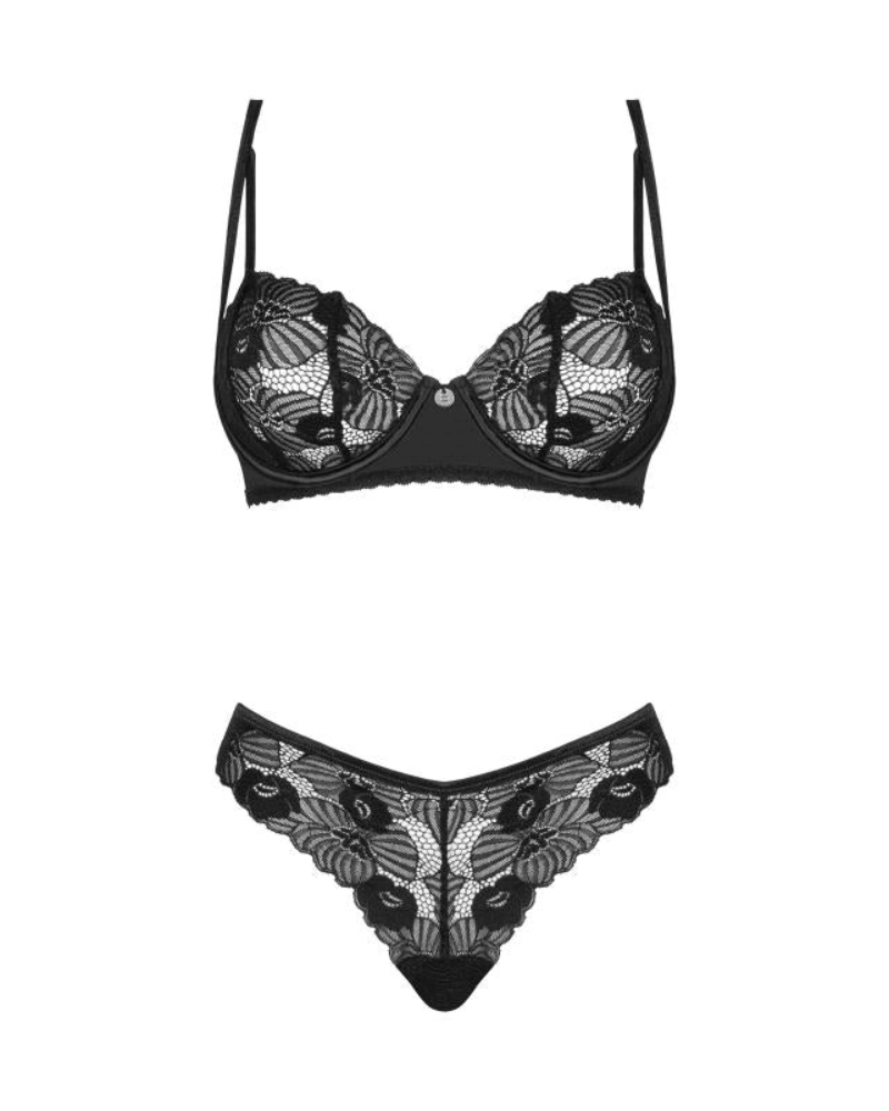 Serena Love - Spitzen-Set - Schwarz