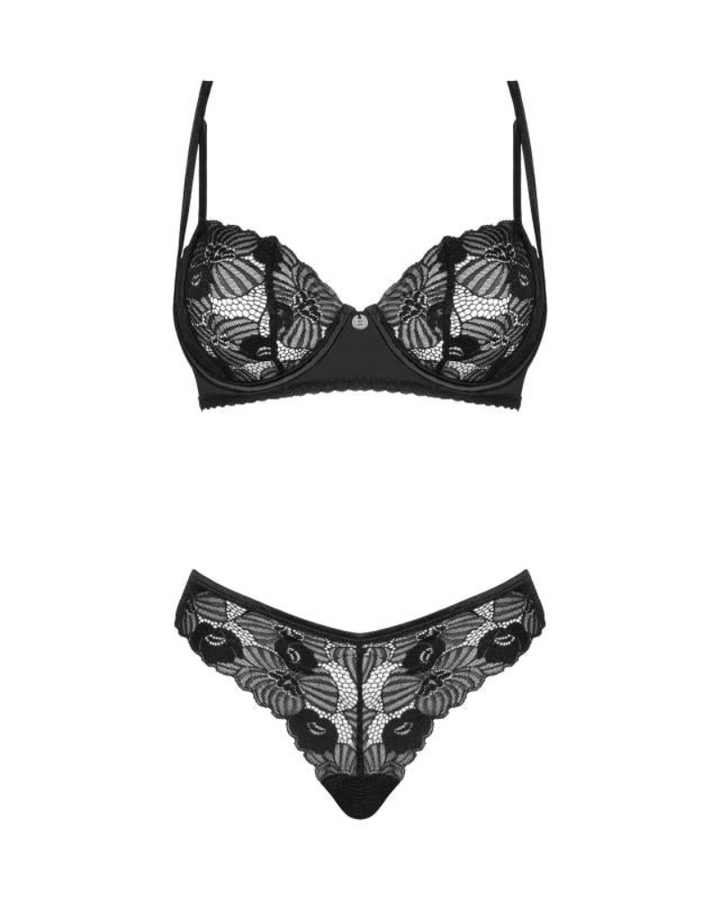 Serena Love - Spitzen-Set - Schwarz