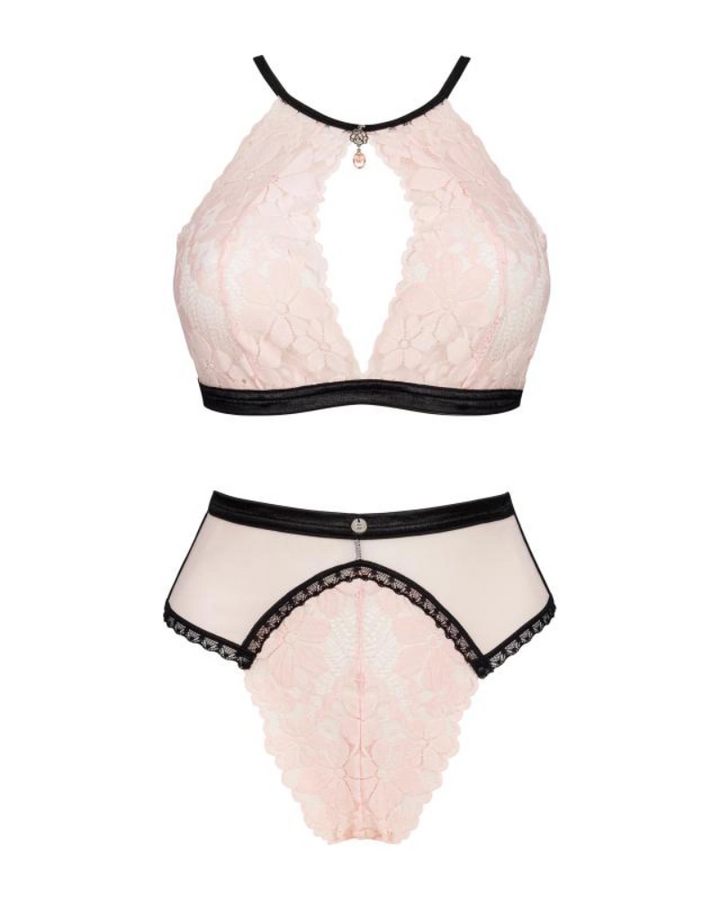 Lilines Spitzen-BH-Set - Rosa