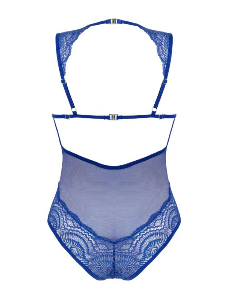 Giselia Spitzen-Bodysuit - Blau