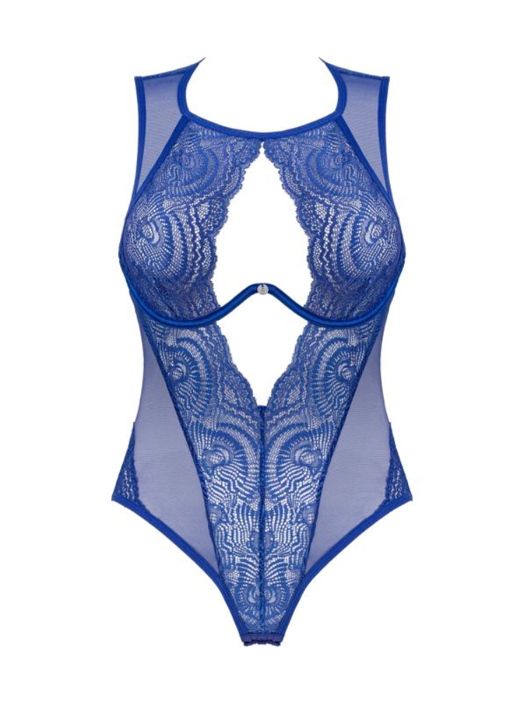 Giselia Spitzen-Bodysuit - Blau