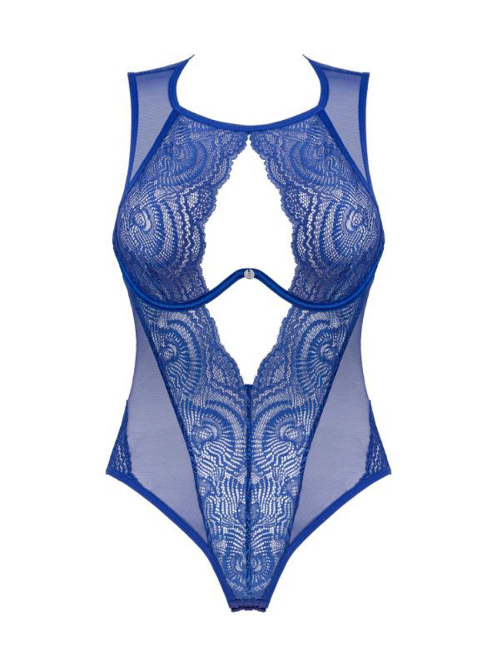 Giselia Spitzen-Bodysuit - Blau
