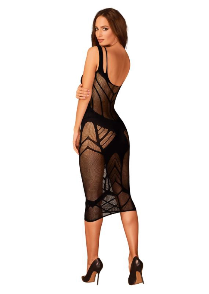 Sexy Mesh-Kleid - Schwarz