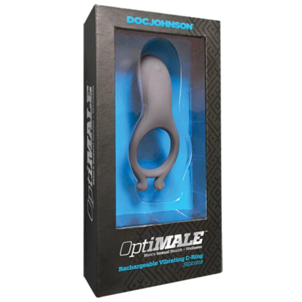 OptiMALE Penisring Default OptiMALE Penisring Rechargeable Vibrating C-Ring - schieferfarben diskret bestellen bei marielove