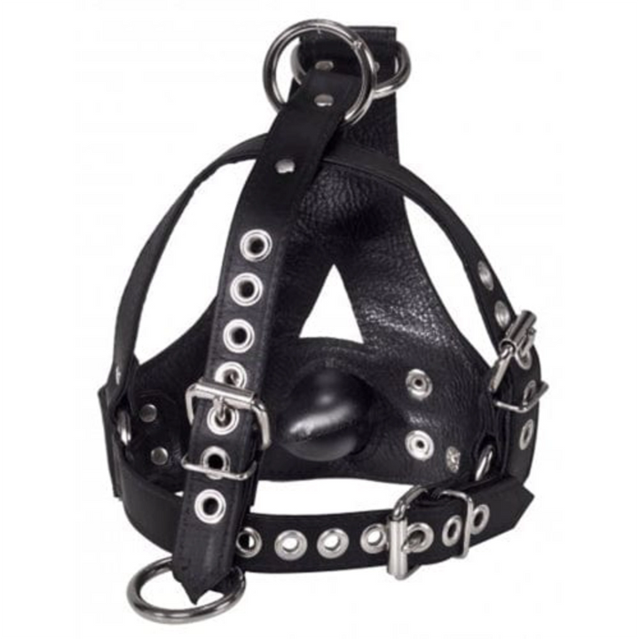 Strict Leather Peitschen und Paddles Strict Leather Bondage Paddle Bishop Kopfharness mit entfernbarem Knebel diskret bestellen bei marielove