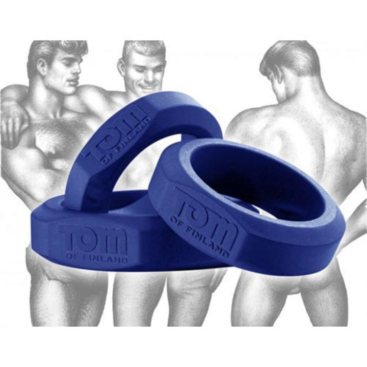 Tom of Finland Penisring Default Tom of Finland Penisring Tom of Finland Penisring-Set – 3 Stück – in Blau diskret bestellen bei marielove