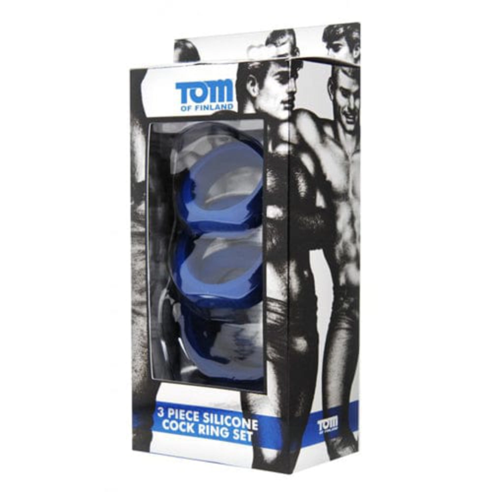 Tom of Finland Penisring Default Tom of Finland Penisring Tom of Finland Penisring-Set – 3 Stück – in Blau diskret bestellen bei marielove