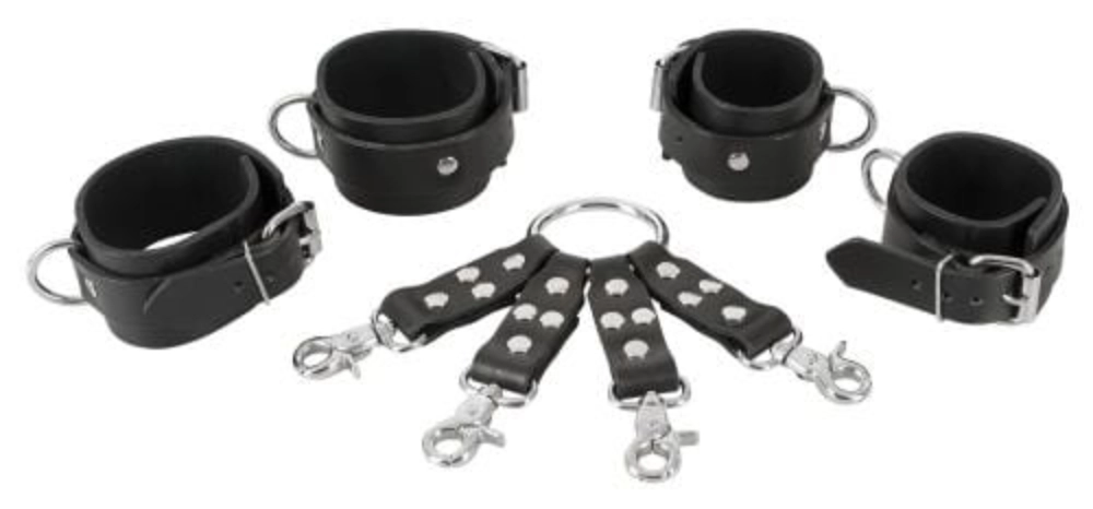 Zado Handschellen Zado Handschellen Luxus Leder-Bondage-Set diskret bestellen bei marielove